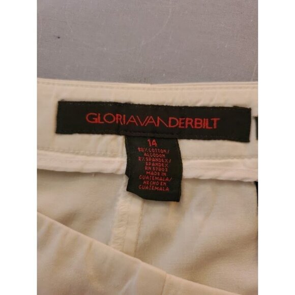 Gloria Vanderbilt Vintage Women's Stretch Sailor Capri Pants Size 14 Cotton - Picture 4 of 10
